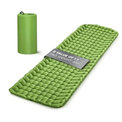 Image of Bestway Inflatable Large Sleeping Pad, Ultra Light Air Mat for Camping, Camping Mattress