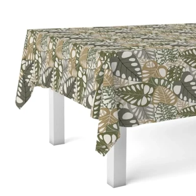 Image of Martina Home Oilcloth Tablecloth Green Edge 260 x 140 cm