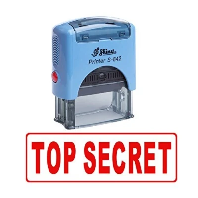 Image of Printtoo TOP Secret Self Inking Rubber Stamp Custom Shiny Office Stationary