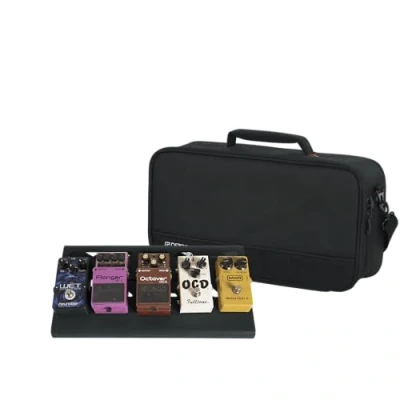 Image of Gator Cases Aluminum Guitar Pedal Board with Carry Bag Small: 15.75&quot; x 7&quot; Stealth Black Pedalboards (GPB LAK 1)