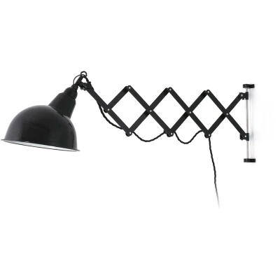 Image of Ras 1 Light Indoor Extendable Wall Black, E27