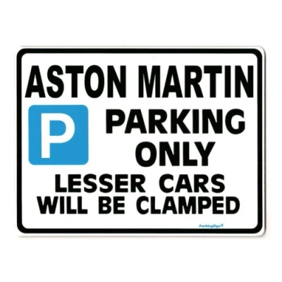 Image of Gift for ASTON MARTIN Car owner Parking Sign DB 6 V8 DB6 VANTAGE 2 4 model Size Large 205 x 270mm