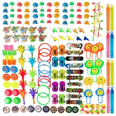 Image of SRV Hub 130 Pcs Small Toy Bulk Party Bag Fillers for Kids Game Prizes, Classroom Rewards, Goody Bag/Pinata Stocking Fillers, Premium Assorted Unisex