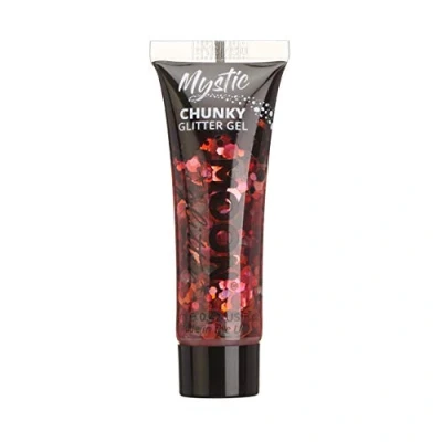 Image of Mystic Chunky Face &amp; Body Glitter Gel by Moon Valentines Cosmetic Festival Paint for Face, Body, Hair, Nails 12ml
