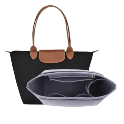 Image of D.DUO Bag Insert Organizer, purse accessories, Suitable For Longchamp long handle tote organizer (Grey,L(LongHandle))