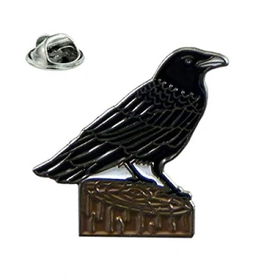 Image of Raven Black Bird Metal Enamelled Pin Badge Lapel XJKB15 14