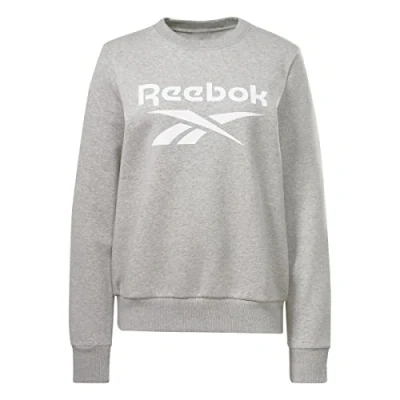 Image of Reebok IDENTITY BIG LOGO FLEECE CREW MGREYH Female TRAINING SWEATSHIRTS