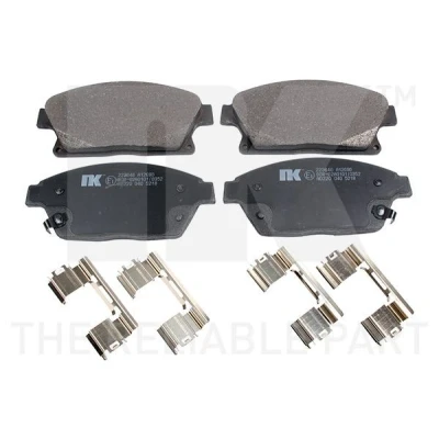 Image of 13301234, 13412810, 22799077 Brake pad set NK 223646 with acoustic wear warning anti squeak plate accessories VAUXHALL: Astra Mk6