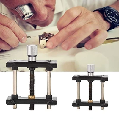 Image of YUYTE 2pcs Plastic Watch Movement Holder, Fixed Base, Watchmaker Repairing Accessory Tool, Wristwatch Case Metal Holder Clamp Repair Tool
