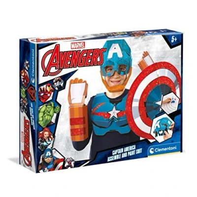 Image of Clementoni 18610, Marvel Captain America Mask For Children, Ages 4 years Plus