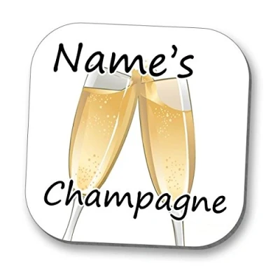 Image of Hot off the Press Personalised Coaster Champagne!