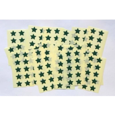 Image of 175 Star Dark Green Stickers Sticky Coloured Self Adhesive Labels for Colour Coding