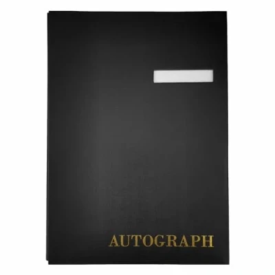Image of D.RECT Signature Book with 20 Card Dividers Folder, Black