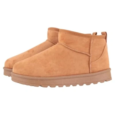 Image of CORE COLLECTION WOMENS WARM WINTER BOOTS FAUX FUR LINED MINI ANKLE SHOES (Camel, UK Footwear Size System, Adult, Women, Numeric, Medium, 6)