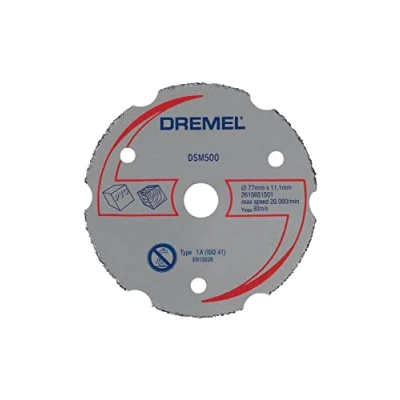 Image of Dremel DSM500 Cutting Wheel for DSM20 Compact Saw, Circular Saw Blade with 20 mm Depth Straight and Plunge Cuts