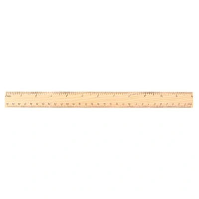 Image of Lyguy Wooden Ruler, Ruler Double Sided Student School Office Measuring Tool 30cm