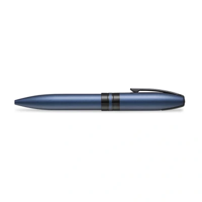 Image of Sheaffer Icon E2911051 Metallic Blue Ballpoint Pen with Black PVD Appliques