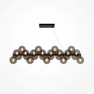 Image of Maytoni Dallas Modern 25 Light Bar Pendant Ceiling Black, Black Shade, G9