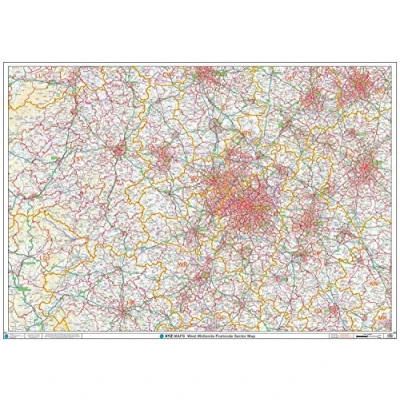 Image of Postcode Sector Map (S10) West Midlands Wall Paper