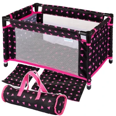 Image of Kinderplay Baby Doll Bed Dolls Cot Doll&#039;s Travel Bag Navy Blue, KP0400R