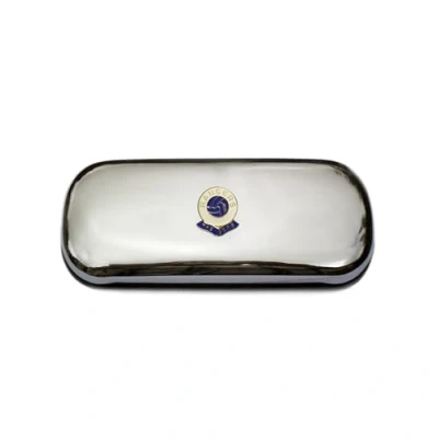 Image of Polished chrome football club glasses case Rangers