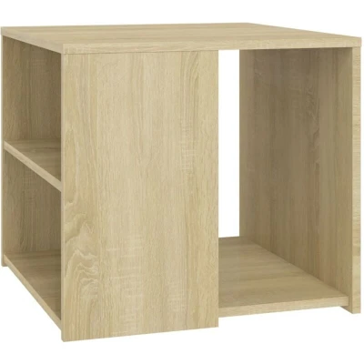 Image of vidaXL Side Table Indoor Furniture Living Room Home Accessories Cabinet Couch Sofa End Coffee Chipboard Sonoma Oak