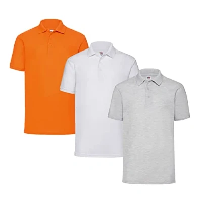 Image of Fruit of the Loom Men&#039;s Polo Shirt (Pack 3), XXL