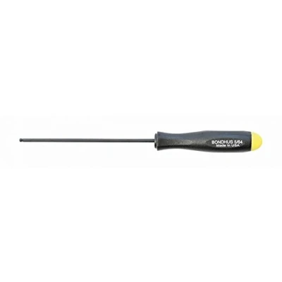 Image of Bondhus 5/64 ball head screwdriver 10604, hexagonal, pro guard surface, ergonomic handle, non slip surface.