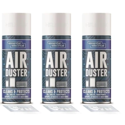 Image of 3 x Compressed Air Duster Spray Can Cleaner Electronics Keyboard 200ml