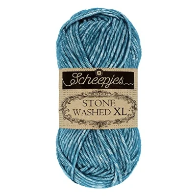 Image of Scheepjes Stone Washed XL 845 Blue Apatite Yarn 10x50g
