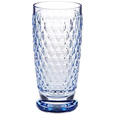 Image of Boston Highball Tumblers Set of 4 Blue 13.5 Ounce