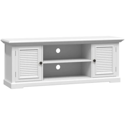 Image of vidaXL TV Cabinet White 110x30x41 cm Engineered wood