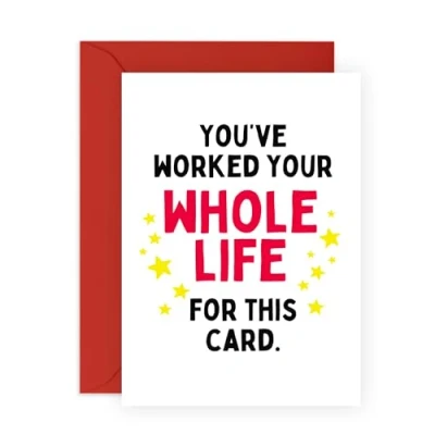Image of Central 23 Retirement Card For Dad Grandad Boss You Worked Your Whole Life This Funny Leaving Colleagues Coworker Goodbye Gifts Men Women Comes With Stickers