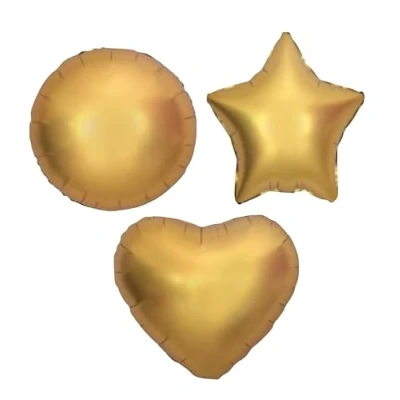Image of Gold Round Satin Foil Balloon, 45cm