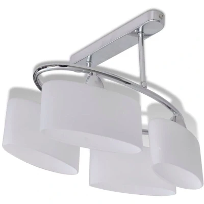 Image of vidaXL Ceiling Lamp with Ellipsoid Glass Shades for 4 E14 Bulbs