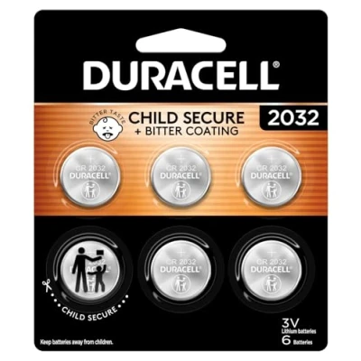 Image of Duracell 2032 3V Lithium Coin Battery With Bitter Coating 6 Count