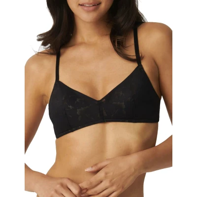 Image of Sloggi Women&#039;s Zero Lace 2.0 Bralette Bustier, Opaque, Black, L