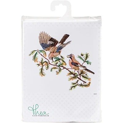 Image of Thea Gouverneur Counted Cross Stitch Kit Jays Aida 18 Count Embroidery for Adults DMC Threads and Other Supplies Included 2022A