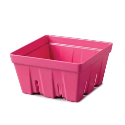 Image of Zeal Fridge Storage Box for Fruits and Berries, Melamine Kitchen Container Wash Serve Berry Colander Box, Large 15cm (Neon Pink)