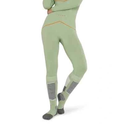 Image of FALKE Women&#039;s Maximum Warm Trend 3/4 W TI Functional Yarn Quick Dry 1 Piece Base Layer Bottom, Green (Quiet 7378), XS
