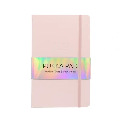 Image of Pukka Pad 2024 2025 Academic Diary Soft Cover Planner Dated August To July with Yearly and Monthly Layouts Lined Pages, Overviews, Goals, Important Dates, Do Lists, Pink
