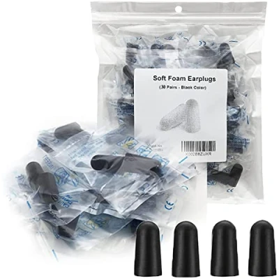 Image of LiteTour 30 Pairs Foam Ear Plugs for Sleeping NRR 38dB Noise Cancelling Ultra Comfort Soft Reusable Earplugs Work, Travel, Study, Concerts