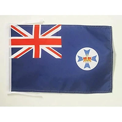 Image of AZ Flag Queensland 18&#039;&#039; x 12&#039;&#039; 100% Polyester Australia Queenslander Small Banner with Two Cords Fade Resistant Vivid Colors 18x12 in 45x30 Cm