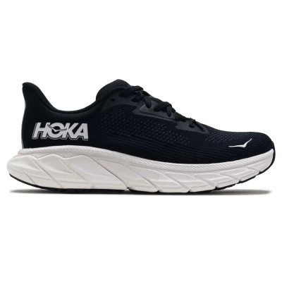 Image of HOKA Arahi 7 Stabilty running shoes, Women&#039;s, Size: 4.5, Black/white Textile/synthetics