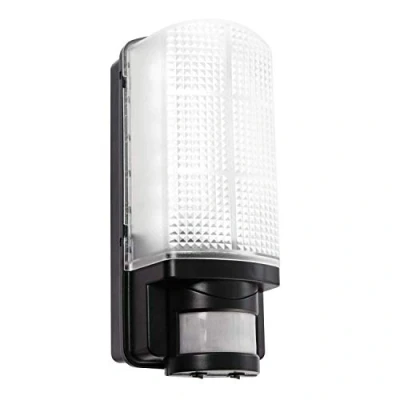 Image of Saxby Motion Modern Outdoor Garden Porch PIR IP44 Sensor Black Security LED Wall Light