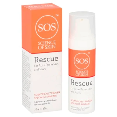 Image of Science of Skin Rescue No. One Acne/Rosacea Scar Cream Acne Treatment for The Face Vegan/Cruelty Free Scar, Spot Treatment, Healing while Reducing Redness