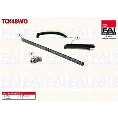 Image of 0007680V001000000, 1609970494, 1609970594 Timing Chain Kit FAI AutoParts TCK48WO without gears, gaskets/seals Simplex, Bolt
