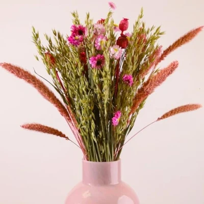 Image of Ibiza Dried Flower Bouquet 50cm Small in Craft Paper Sleeve Flowers for Vase Home Décor Accessories Living Room Decorative Arrangements