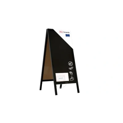 Image of ALLboards Black Pavement Chalkboard with Varnished Wooden Frame 150x61 cm A Board Sign