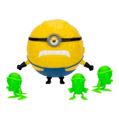 Image of MINIONS Despicable Me 4 Crash &amp; Roll Mega Jerry Action Figure Turns Into A Ball To And Roaches Collect All 5 With Different Play Feature Accessories